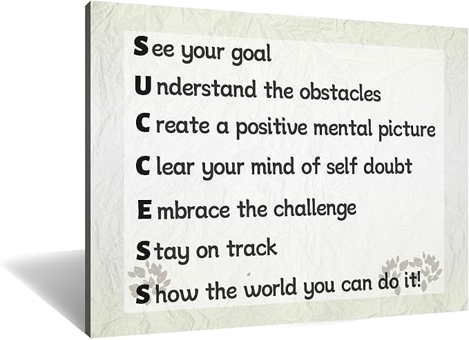 Motivational Wall Art Office Decor Inspirational Entrepreneur Quotes Picture Print on Canvas Poster Framed Wooden Painting Artwork for Modern Home Bedroom Workplace Ready to Hang [24''Hx18''W]
