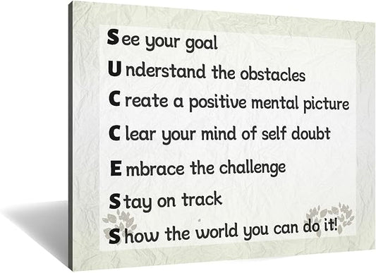 Motivational Wall Art Office Decor Inspirational Entrepreneur Quotes Picture Print on Canvas Poster Framed Wooden Painting Artwork for Modern Home Bedroom Workplace Ready to Hang [24''Hx18''W]