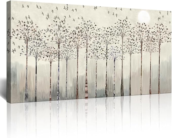 Lapremoly Canvas Wall Art - Modern Wall Decor for Living Room & Bedroom - Trees Landscape Abstract Pictures - Office & Dormitory Decor - Farmhouse Home Decorations