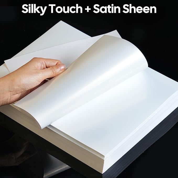QYH Glossy Sticker Paper for Inkjet & Laser Printer - 160 Sheets Waterproof Printable Vinyl, Compatible with Cricut/Silhouette, Vivid Prints for DIY Crafts, Small Business 8.5x11in