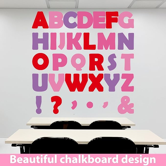 150 PCS Large 7" Font Valentines Bulletin Board Letters and Punctuation Cutouts Set, Valentine's Day Pink Red Letters Bulletin Board Decoration for School Classroom Alphabet Poster Wall Decor