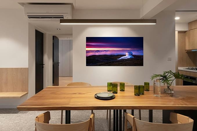 Canvas Wall Art for Living Room Bedroom Observatory at sunset Big Large Wall Art Decor Framed Painting Wall Pictures Prints Artwork Office