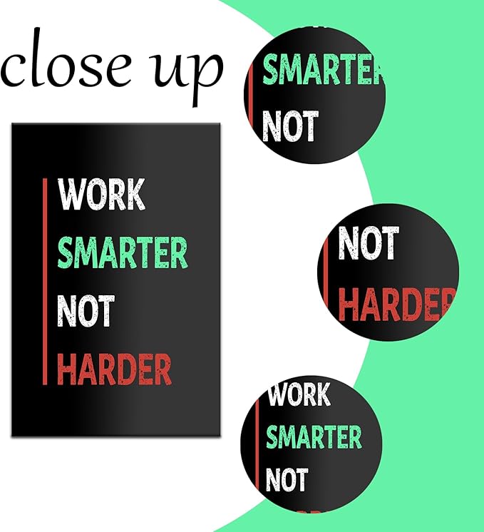 Inspirational Poster Wall Art Motivational Entrepreneur Quotes Print on Canvas Black Background Positive Picture Painting Artwork for Living Room Office Workplace Gym Ready to Hang [24''Wx36''H]