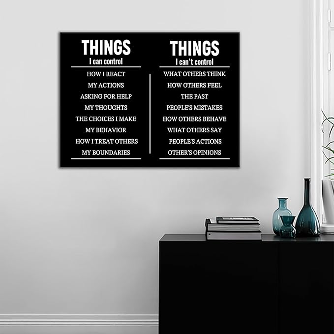 Inspirational Wall Art Poster Print Motivational Canvas Office Wall Decor Positive Picture Quotes Modern Inspiring Theme Painting for Living Room Gym Classroom Stretched and Framed [18''Wx24''H]