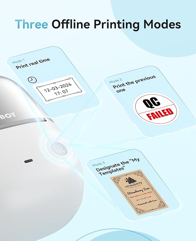 NIIMBOT B2 PRO Label Maker Machine, 300DPI HD Thermal Photo Label Printer, Support Red -Black Dual Color Printing, Sticker Printer for Home, Business and Office, Came with 1 Roll Label,Silver