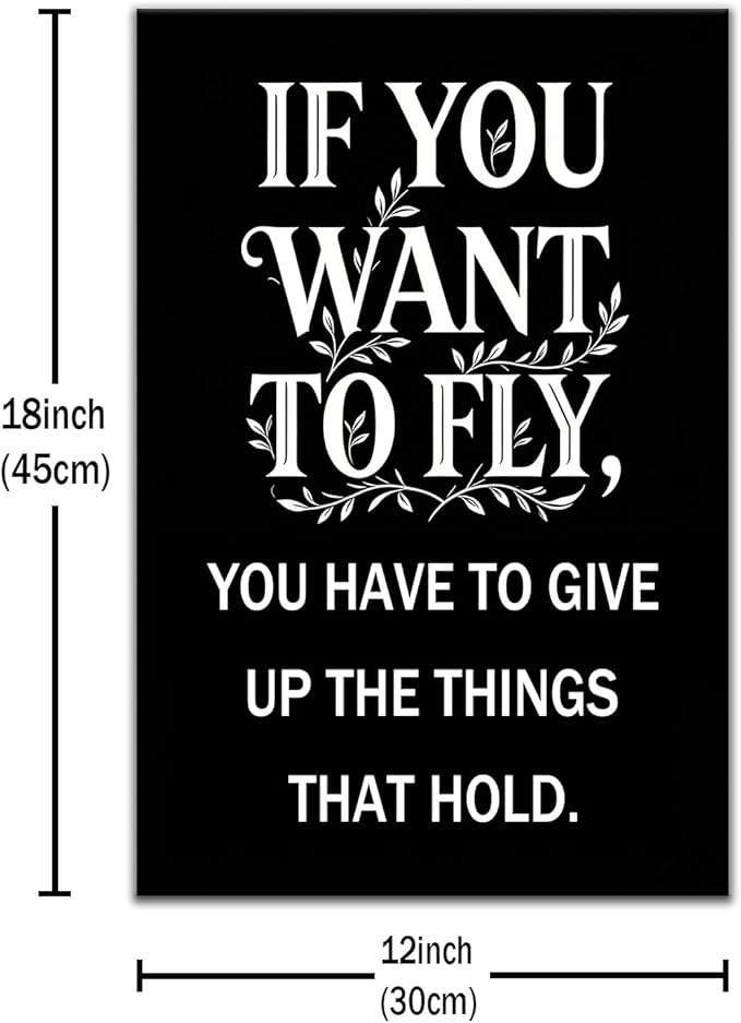 Motivational Wall Art Uplifting Canvas for Entrepreneur Gym Desk Print to Stay Focused Office Poster Decor Picture Painting Artwork for Modern Bedroom Office Workplace Ready to Hang [12''Wx18''H]