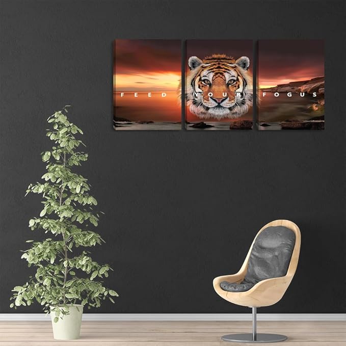 Wall Art Motivational Posters Prints Inspirational Entrepreneur Positive Quotes Canvas Art Prints 3 Pieces Picture Painting Framed Artwork Room Office Work Place Wall Decor(36''Wx 16''H)