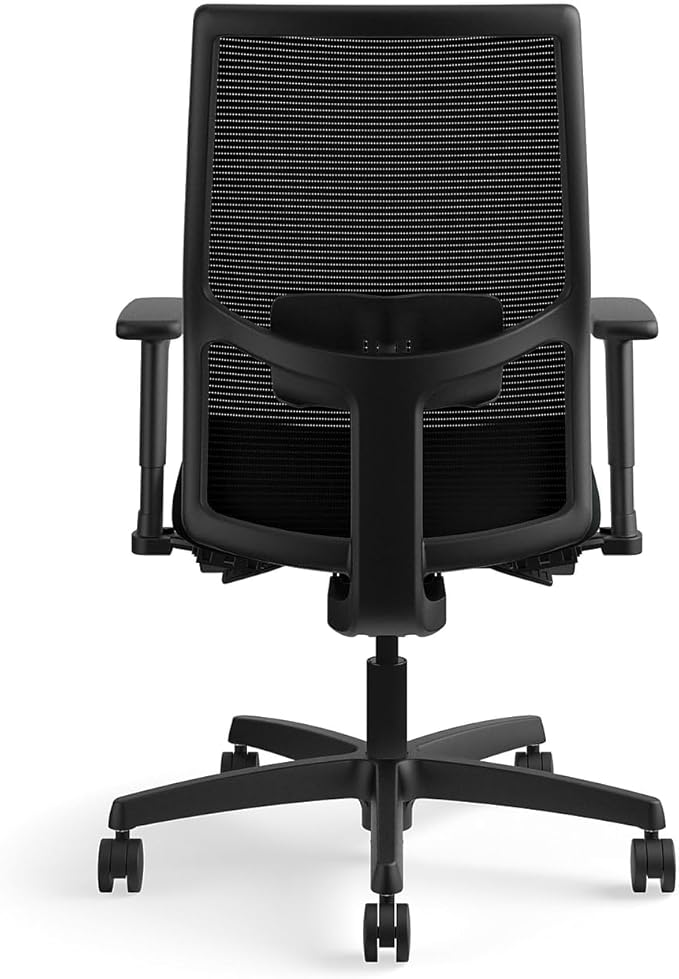 HON Ignition 2.0 Mesh/Vinyl Mid-Back Task Chair, Adjustable Arms, Black (HON12M2AMLU10TK) (HONI2M2AMLU10TK)