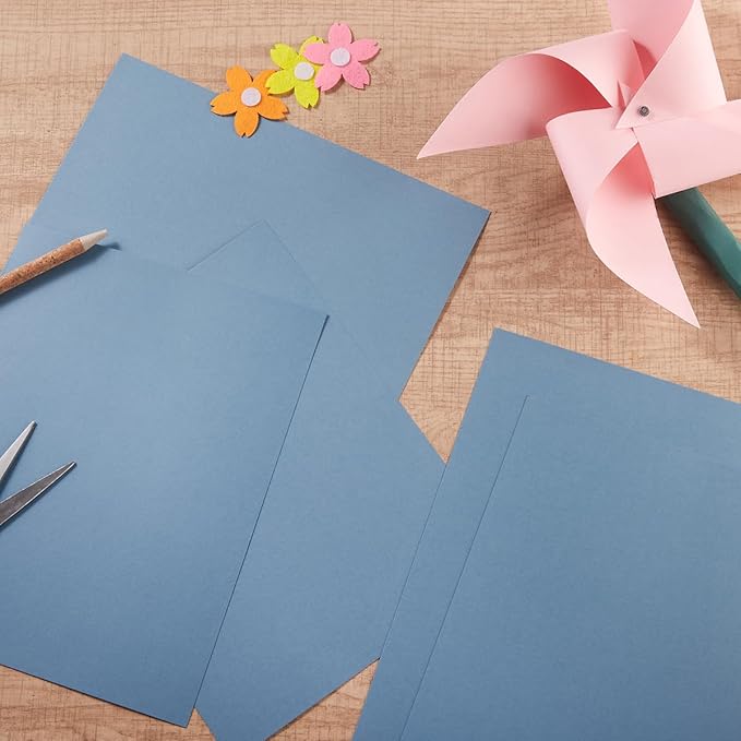 30 sheets Cardstock Paper 8 1/2 x 11 Inches for Crafts and Invitations (Dusty-Blue)