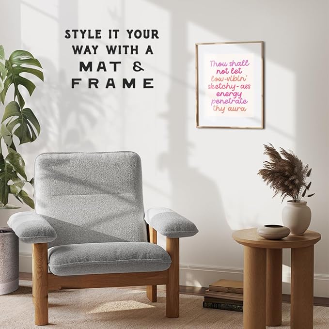 Motivation Quotes Wall Art - Home Office Wall Decor for Women - Positive Quotes Poster - Funny Sayings Wall Decor - Inspiration - Inspirational quote - Zen Wall Art - Funny Print
