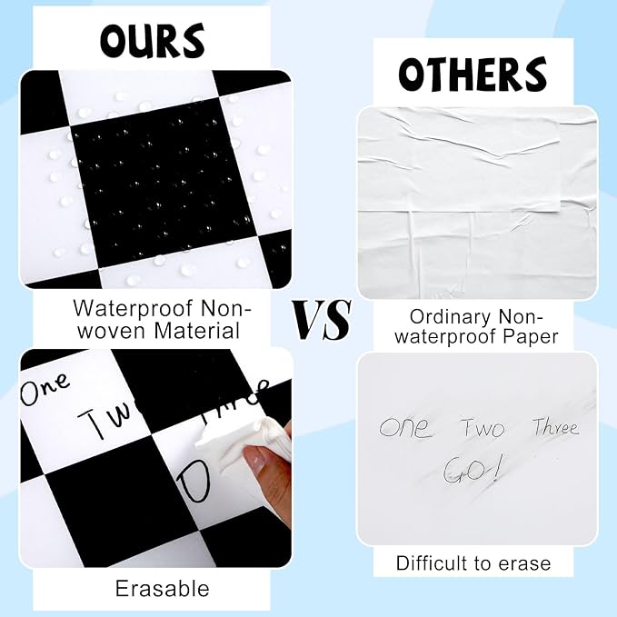Black Checkered Bulletin Board Roll Reusable Waterproof Erasable Black White Retro Non-Woven Fabric Bulletin Board Roll Checkered Flag Poster for Teacher Classroom Decors Wrap Crafts 15.75" x40ft