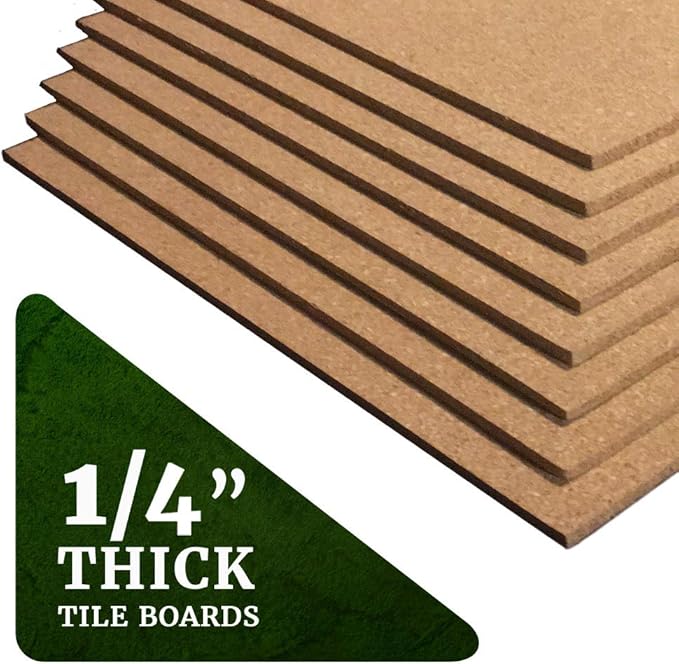 Classic Mules Cork Board Tiles - 8 Pack Square - 12" x 12" - 1/4" Thick Cork Tiles - Premium Natural Cork for Bulletin Board, Display or Mini Wall - 72 Self Adhesive Squares Included