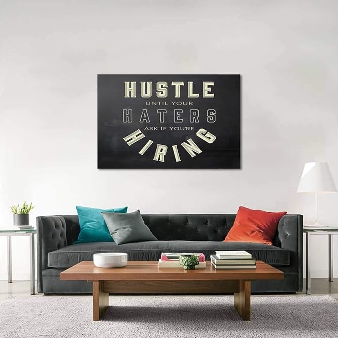 Inspirational Wall Art Left and Right Brain Canvas Painting Science Differences Functions Pictures Abstract Illustration Posters Prints Artwork Modern Office Study Room Wall Decor Framed (30"Hx40"W)