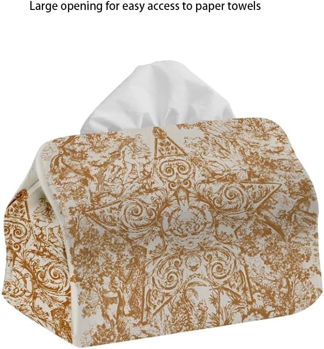 Stylish Tissue Box Modern Cloth Tissue Box Refined Tissue Box Cover and Simple Napkin Box for Bathroom Vanity Countertop Desk Gift Office Modern Tissue Box (Color : Blue, Size : Small) (Blue Large)