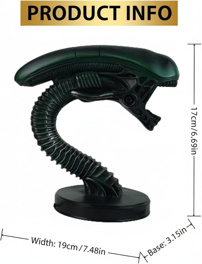 Alien Space Monster LED Desk Lamp 3D Resin Night Light for Sci-Fi Lovers, Alien Desk Lamp, Home Decorative Lighting; Horror Inspired Decorative Lamp for Desk, or Bedside Table (Mid Century)