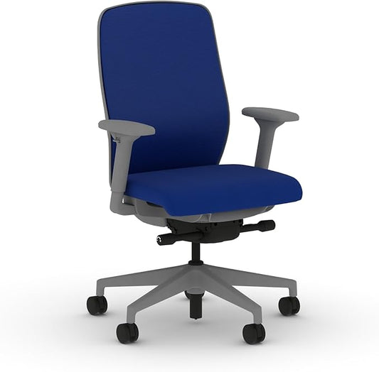 HON Nucleus Task Chair, Spectrum Mesh, Advanced Synchro-Tilt Control, Office Chair with Lumbar Support, Height and Width Adjustable Arms, Titanium Frame, Cobalt