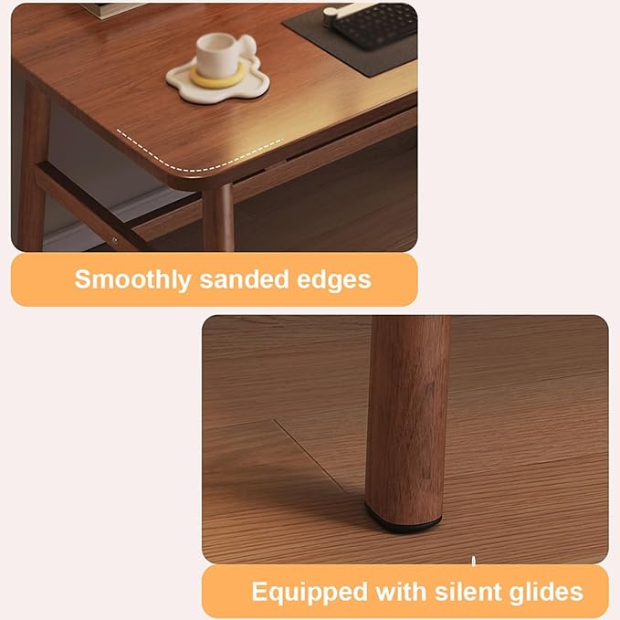 Office Small Computer Desk ，escritorio，Simple Writing Study Work ，Water-Resistant, Scratchproof Surface， for Home Bedroom，Work，Gaming(Natural Wood,120 * 80cm(47 32in))