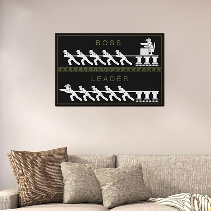 Yatsen Bridge Modern Entrepreneur Motivational Wall Art Leader and Boss Inspirational Canvas Artwork Leadership Inspiring Quote Painting Easy to Hang for Home Office Decor - 12''Hx16''W