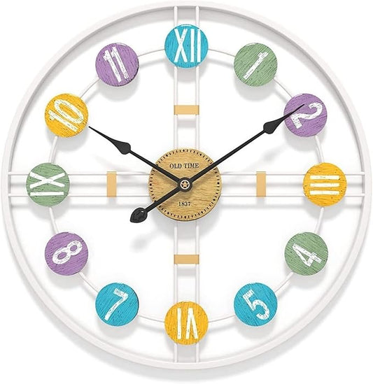Wall Clock Wall Clock Wall Clock Metal Wall Clock Silent Wall Clock Easy to Read No Ticking Sound Suitable for Living Room Office Home Decoration Clock (A 60 * 60cm)