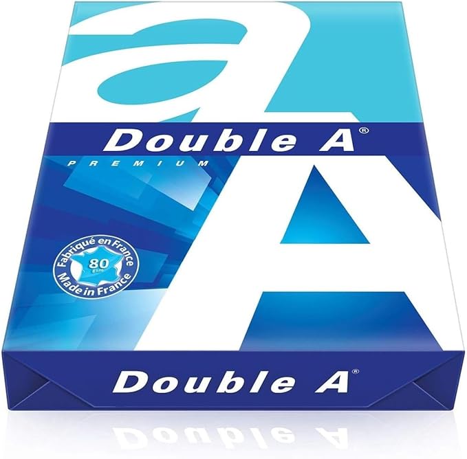 Double A Printing Paper A4 - 500 Sheets - 80GSM- Dimensions 8.3" x 11.7" - White