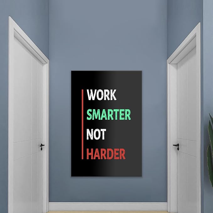 Inspirational Poster Wall Art Motivational Entrepreneur Quotes Print on Canvas Black Background Positive Picture Painting Artwork for Living Room Office Workplace Gym Ready to Hang [24''Wx36''H]