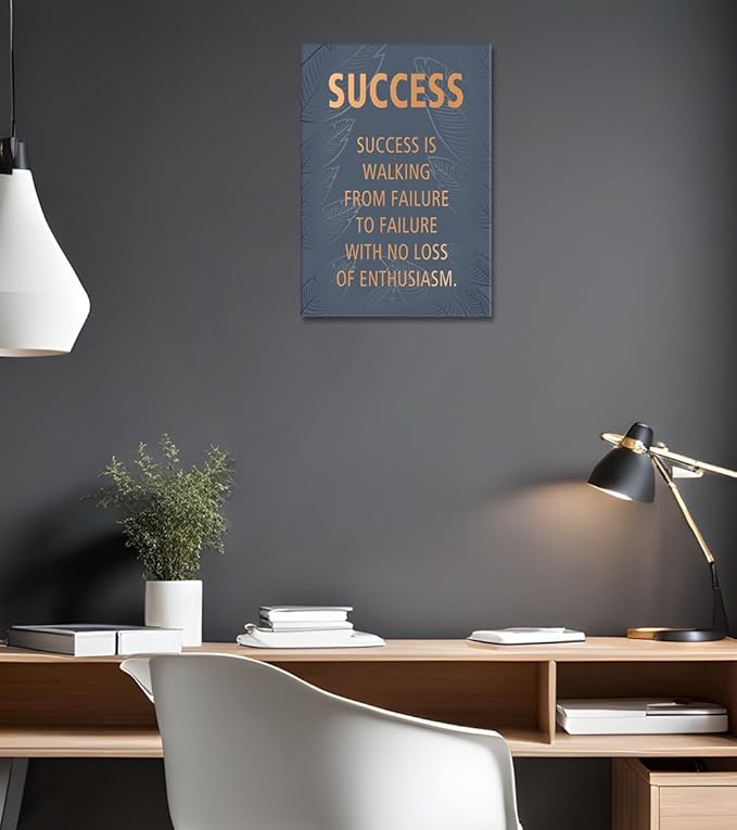 Novatique Inspirational Wall Art Canvas Poster Motivational Wall Decor Inspirational Positive Quote for Living Room Bedroom Office, 24 x 36inch