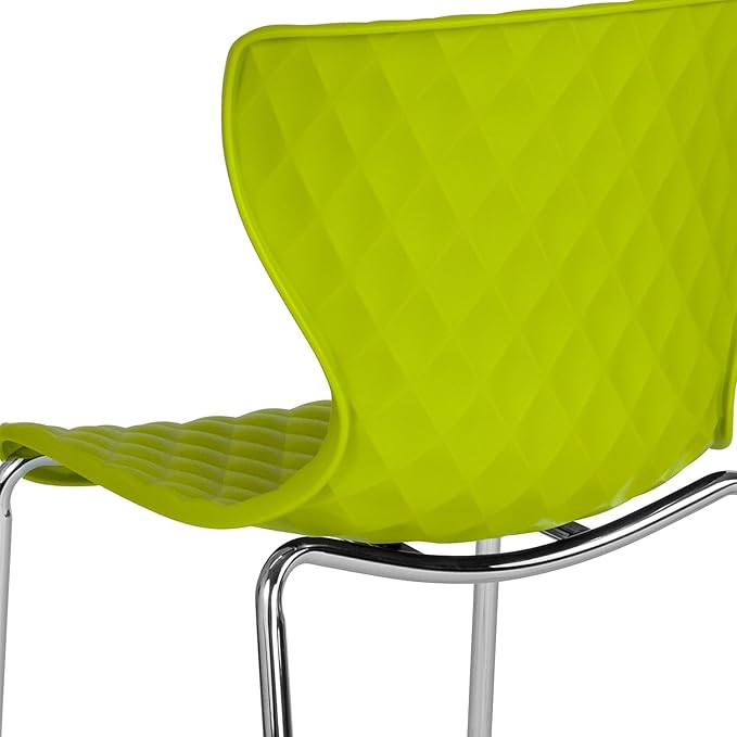 Flash Furniture Lowell Contemporary Design Citrus Green Plastic Stack Chair