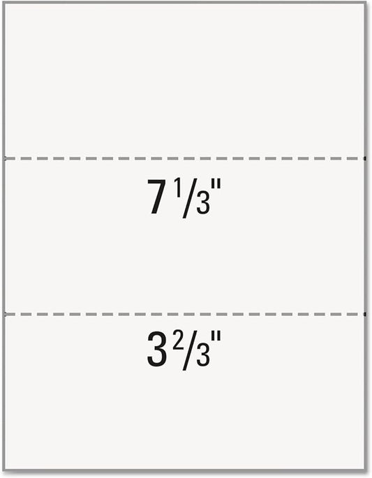 Printworks 04120 Pro Office Paper, Perf 3 2/3-Inch & 7 1/3-Inch from Bottom, WE, Letter, 20lb, 500/RM