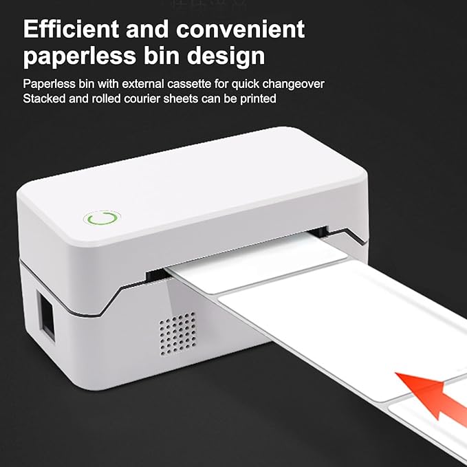 ZJchao Express Printer Label Printer Multifunctional USB Thermal Label Printer for Home Business Office (US Plug)