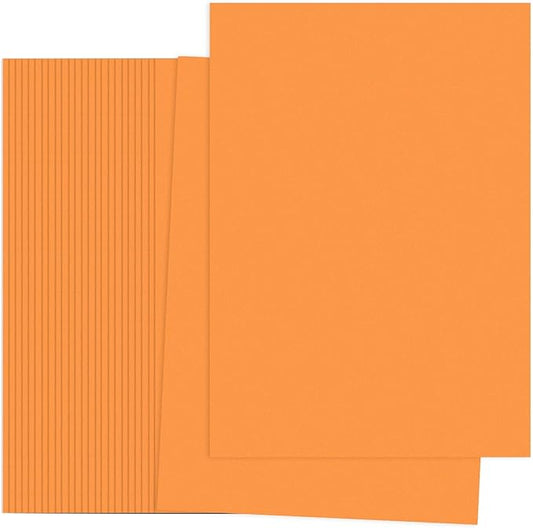 PATIKIL Orange Red Colored Copy Paper, 50 Sheets 8.3x5.9 A5 19lb/70gsm Double Sided Colorful Print Paper Bulk Sheet DIY Craft Art Projects Supplies for Printer Origami