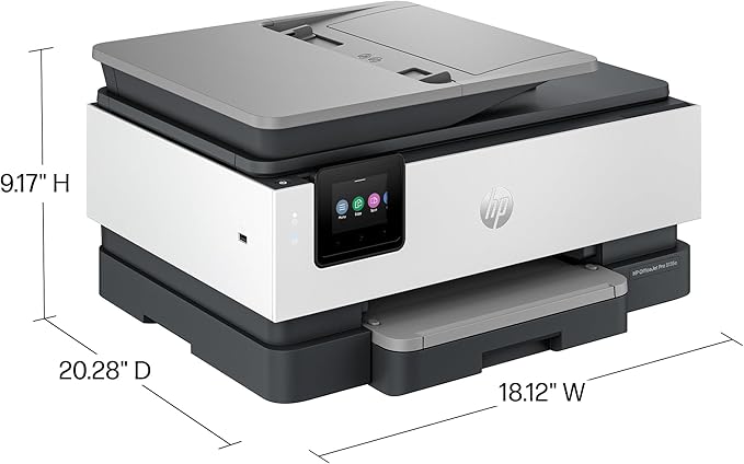 HP OfficeJet Pro 8135e Wireless All-in-One Color Inkjet Printer, Print, Scan, Copy, Fax, ADF, Duplex Printing, Best-for-Home Office, 3 Months of Instant Ink Included (40Q35A) (Renewed Premium)