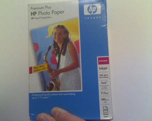 Hp - Premium Plus Photo Paper 75 Lbs. High-Gloss 4 X 6 60 Sheets/Pack "Product Category: Paper & Printable Media/Printer Paper"