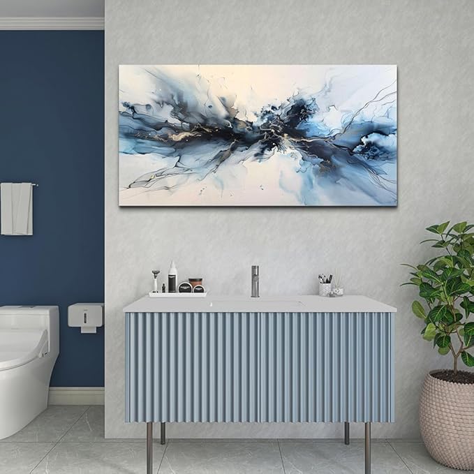 hyidecorart Minimalism Abstract Ink Wall Paintings Canvas Wall Decor For Bedroom Wall Art For Living Room Office Decorations Ready to Hang Pictures Canvas Prints Artwork Modern Home Decor