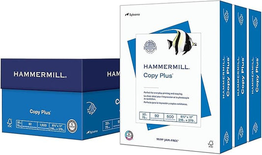 Hammermill Copy Plus 8.5 x 11-Inch Copy Paper, 20 lbs., 92 Bright, 3 Ream (1,500 Sheets) 105040