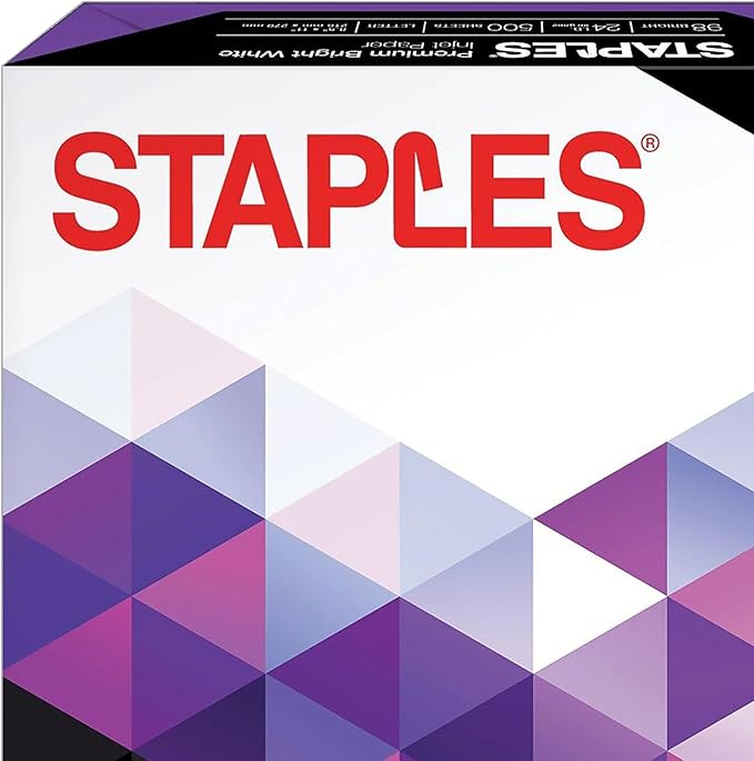 Staples Premium 8.5-Inch X 11-Inch Multipurpose Paper 24 Lbs. 98 Bright 500/Ream