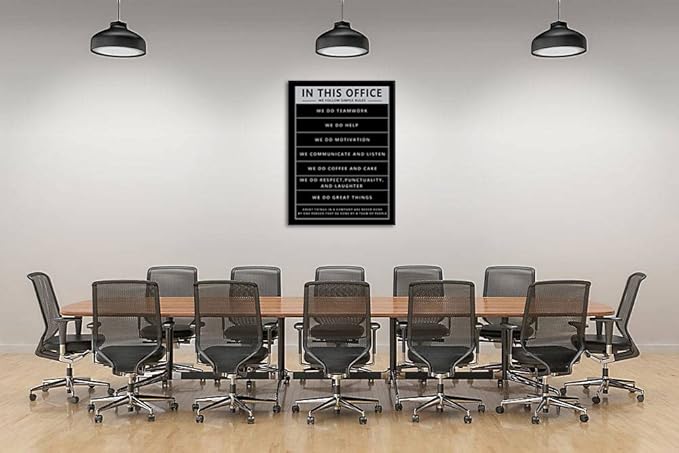 WYJZDZQ8 Inspirational Wall Art For Office Canvas Prints Motivational Quotes Poster Artwork In This Office Modern Home Wall Decor Living Room Office Stretched Framed Ready to Hang[30″W X 40″H]