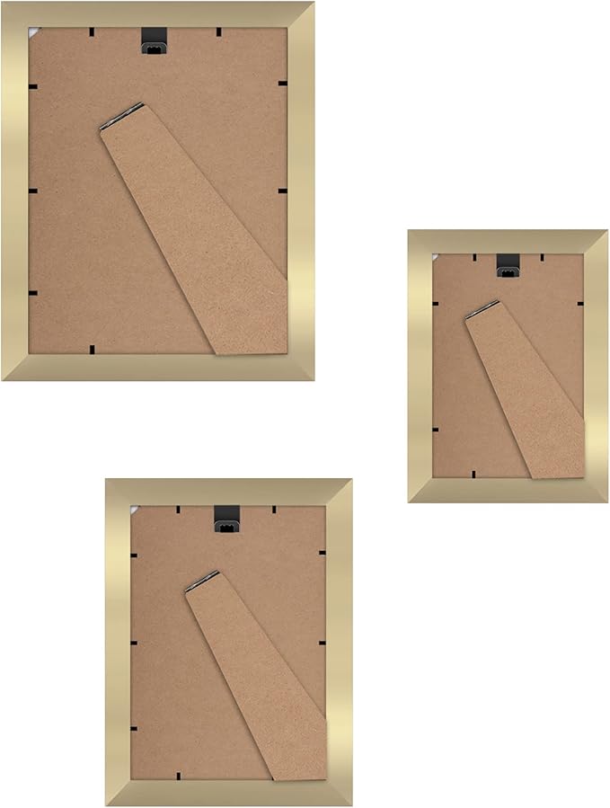 Americanflat Set of 10 Picture Frames with Shatter-Resistant Glass - Gallery Wall Frame Set with Two 8x10, Four 5x7 and Four 4x6 Frames - Signature Collection - Gold