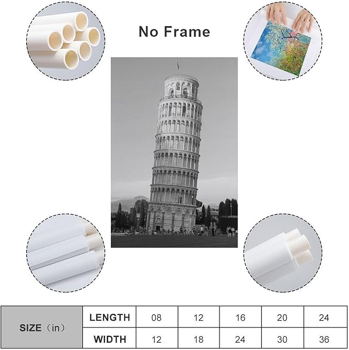 Poster Canvas Painting, Retro Architectural Art, Perfect for Decorating Rooms Or Offices. Unframe-style 16x24inch(40x60cm)