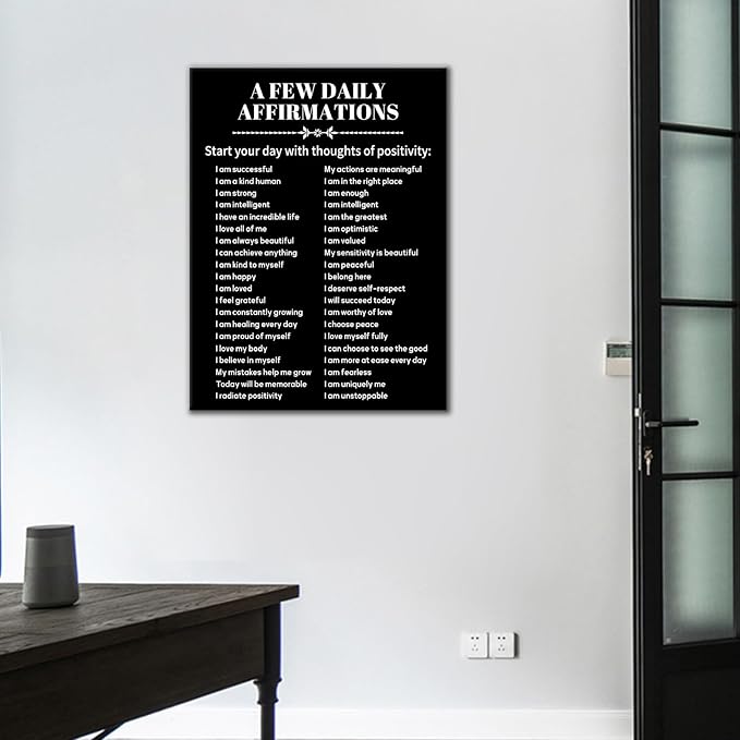 Motivational Canvas Wall Art Inspirational Entrepreneur Quotes Poster Print Positive Theme Picture Painting Wall Decor Artwork for Home Teens Room Office Bedroom Gym Stretched and Framed [18''Wx24''H]