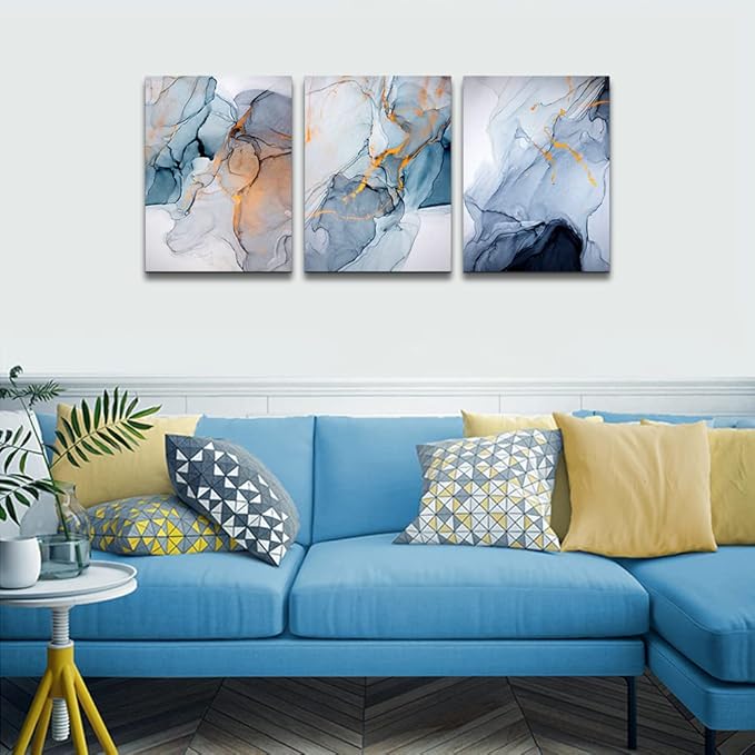 Canvas Wall Art For Living Room Abstract Wall Decor For Bedroom Modern Office Wall Decorations Ink Paintings Fashion Abstract Pictures Artwork Bathroom Canvas Art Prints Kitchen Home Decor 3 Piece
