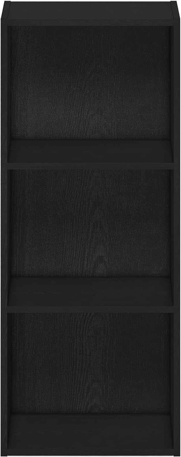 Furinno LUDER Book Shelf, 3-Cube Bookcase, Bookshelf, Open Storage Shelf, 9.3 x 12 x 31.5 Inches, for Home Office, Living Room, Darkwood
