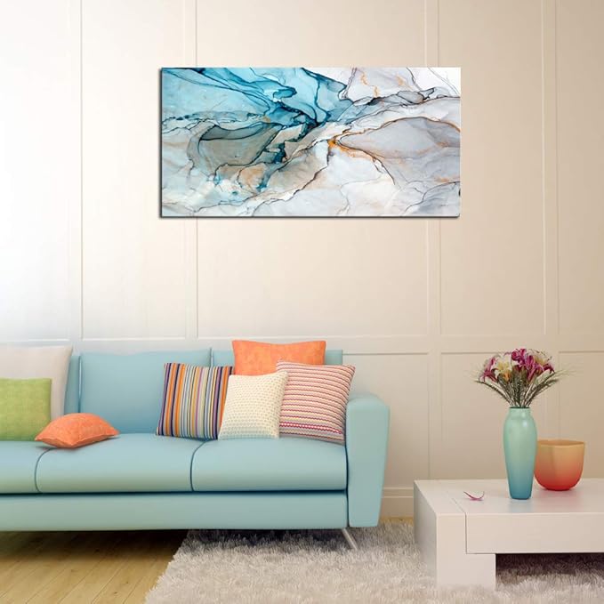DZL Art A73862 Framed Wall Art Colorful Abstract Painting Background Canvas Wall Art Print Painting for Wall Decor Home Decor