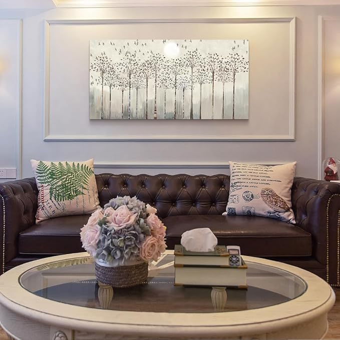 Lapremoly Canvas Wall Art - Modern Wall Decor for Living Room & Bedroom - Trees Landscape Abstract Pictures - Office & Dormitory Decor - Farmhouse Home Decorations