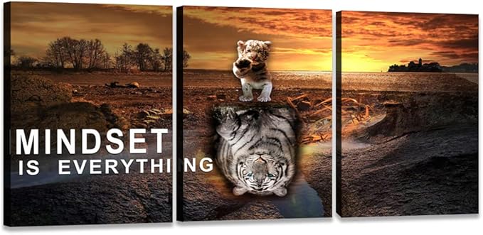 Inspirational Canvas Wall Art Motivational Wall Decor Painting Entrepreneur Office Positive Quotes Poster Pictures Print Framed Artwork Decoration for Bedroom(60" W x 28" H)