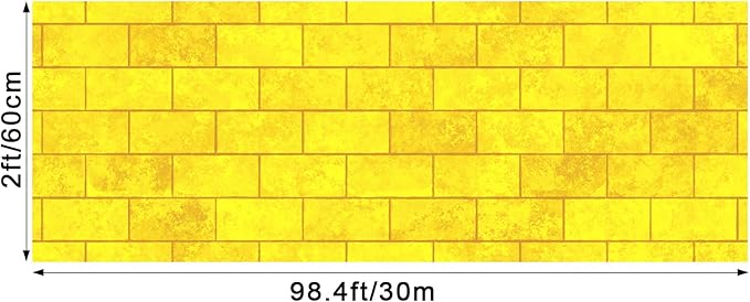 Tenceur Bulletin Board Paper 24 Inch x 100ft Fade Resistant Paper Roll for Classroom Decor (Yellow Brick)
