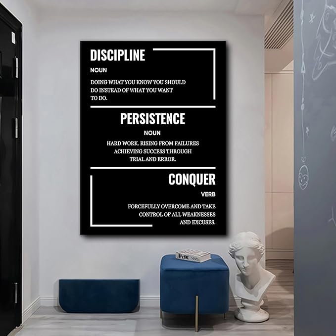 Large Poster Motivational Canvas Wall Art Inspirational Poster Quotes Wall Decor Print Wall Decor Inspiring Picture Artwork for Modern Workspace Classroom Stretched and Framed [30''Wx 40''H]