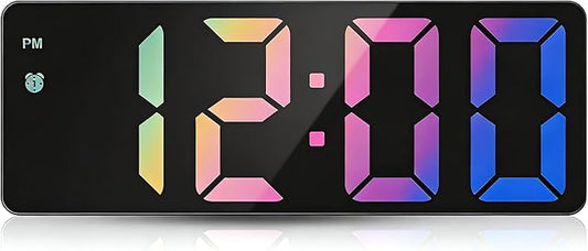AMIR Upgraded Digital Alarm Clocks for Bedrooms, LED Digital Clock with Dual Power Supply, 12/24H, Dimmable,DST,Snooze,Desk Clock for Home Office School