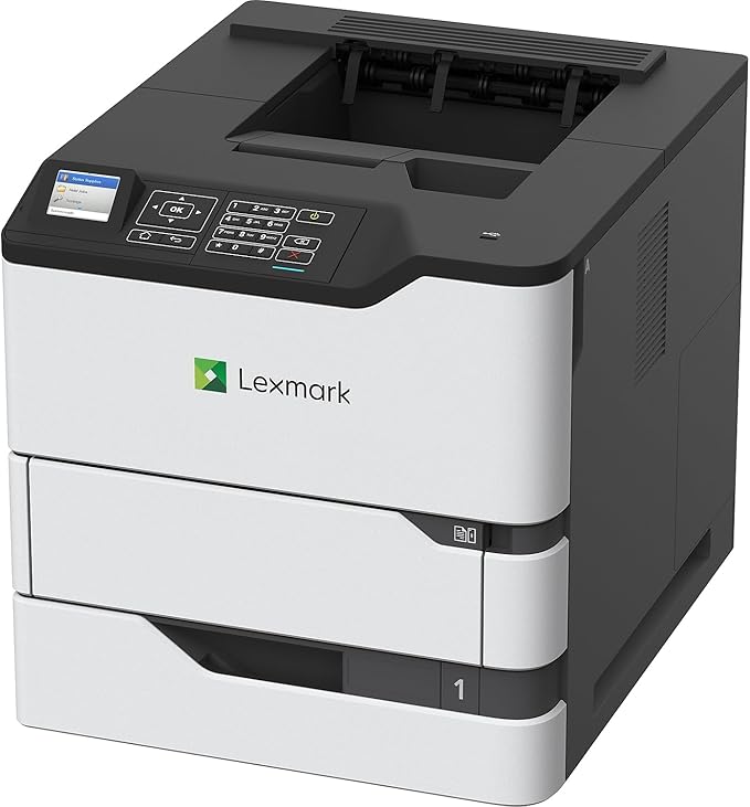 Lexmark MS823dn Monochrome Laser Printer for Office, Two-Sided Printing, Print Speed 65 ppm, 2.4 inch Color LCD Display, 1200 DPI, Black/Grey (50G0200)