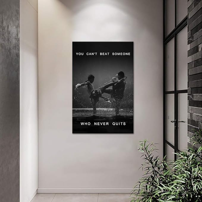Yatsen Bridge Motivational Fighting Canvas Wall Art Inspiring Quotes Painting Modern Inspiration Posters Prints Artwork Decor for Office Sport Gym House Home Framed (24Wx36H)