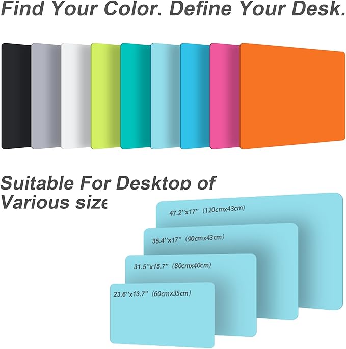 Leather Desk Pad Protector,Non-Slip Desk Pad,on-Slip PU Leather Large Mouse Pad,Easy Clean Desk Protecor Mat,Writing Pad for Office Work/Home/Decor(Rose Red, 31.5" x 15.7")